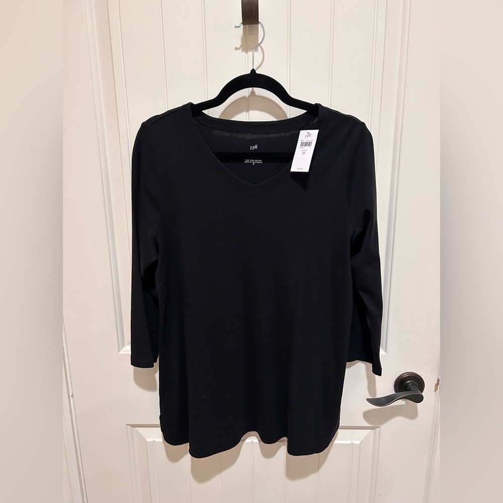 J. Jill 3/4-Sleeve V-Neck Tee